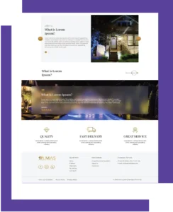 Website page portfolio