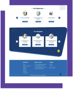Website page portfolio