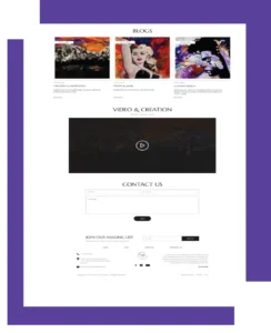 Website page portfolio